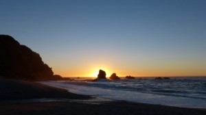 Sunset in west coast beach